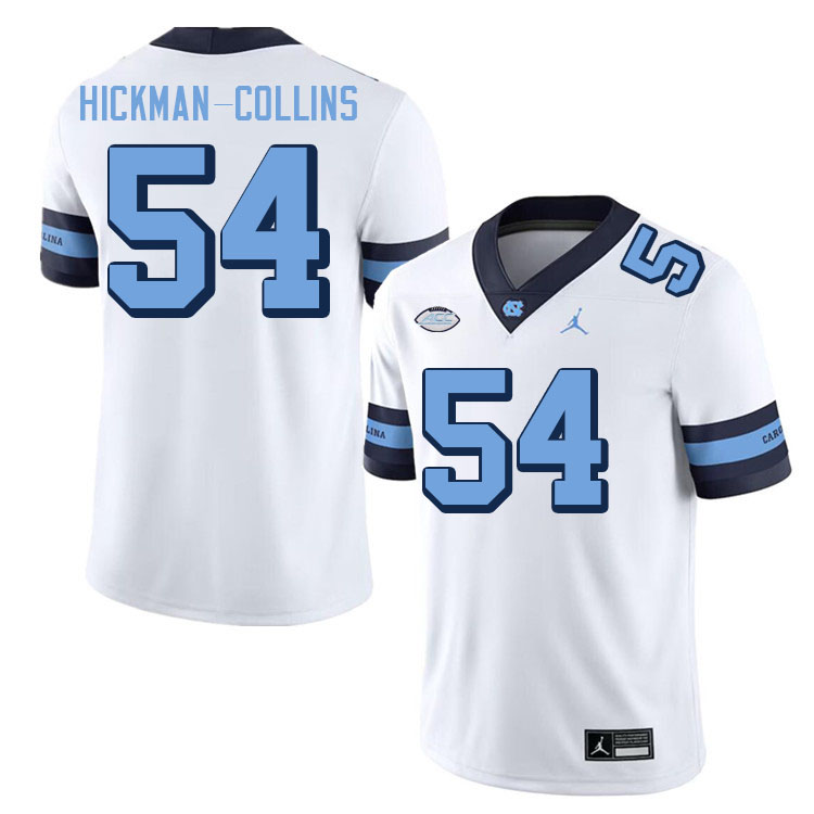 #54 Timir Hickman-Collins North Carolina Tar Heels College Football Jersey Stitched-Retro White